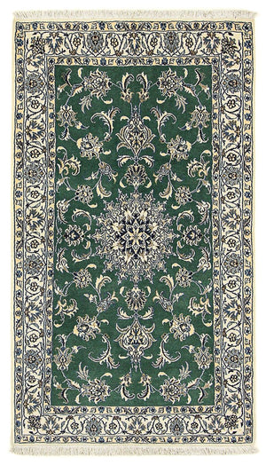 Persisk tæppe - Nain - 203 x 115 cm - mørkegrøn