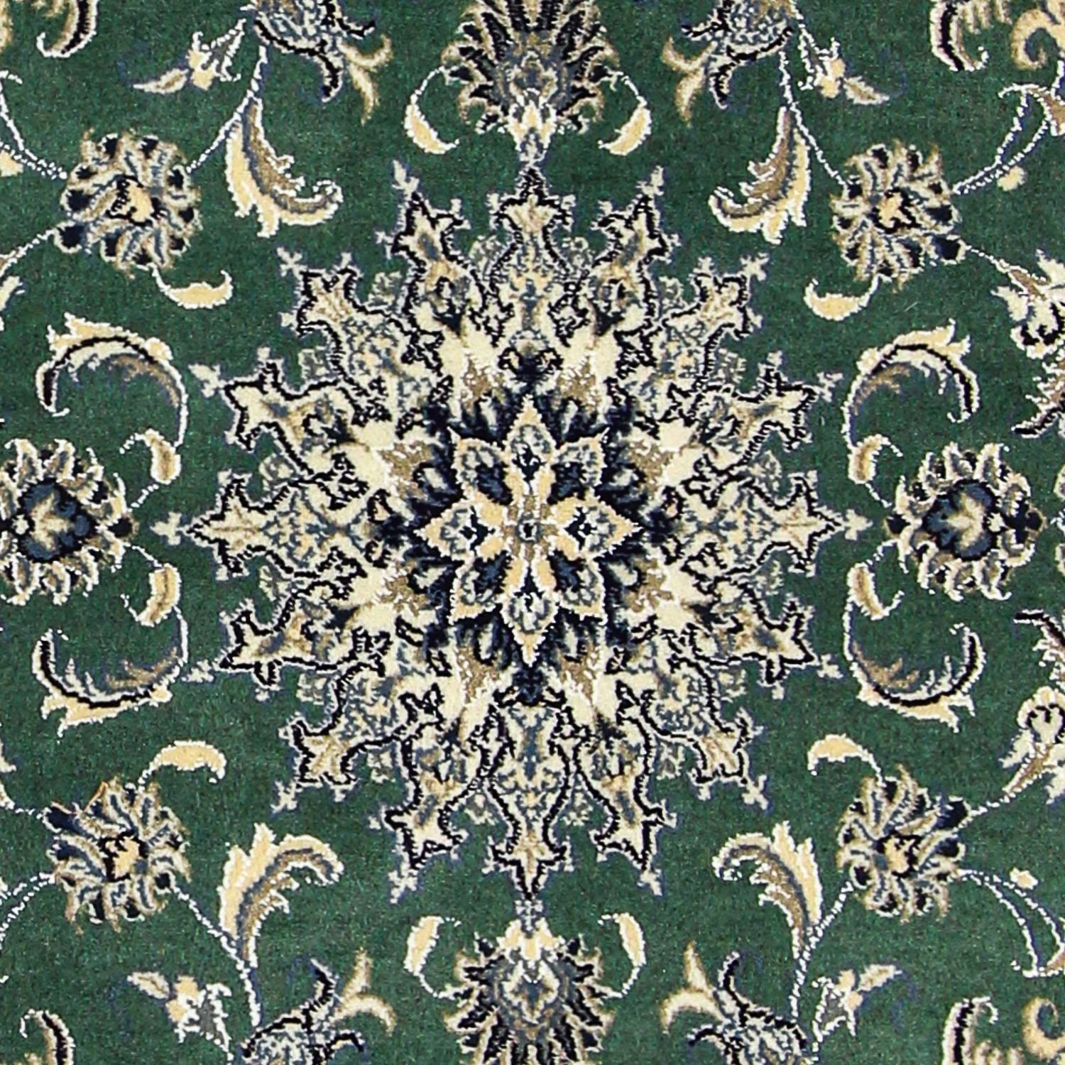 Persisk tæppe - Nain - 203 x 115 cm - mørkegrøn