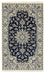 Persisk tæppe - Nain - 203 x 120 cm - mørkeblå