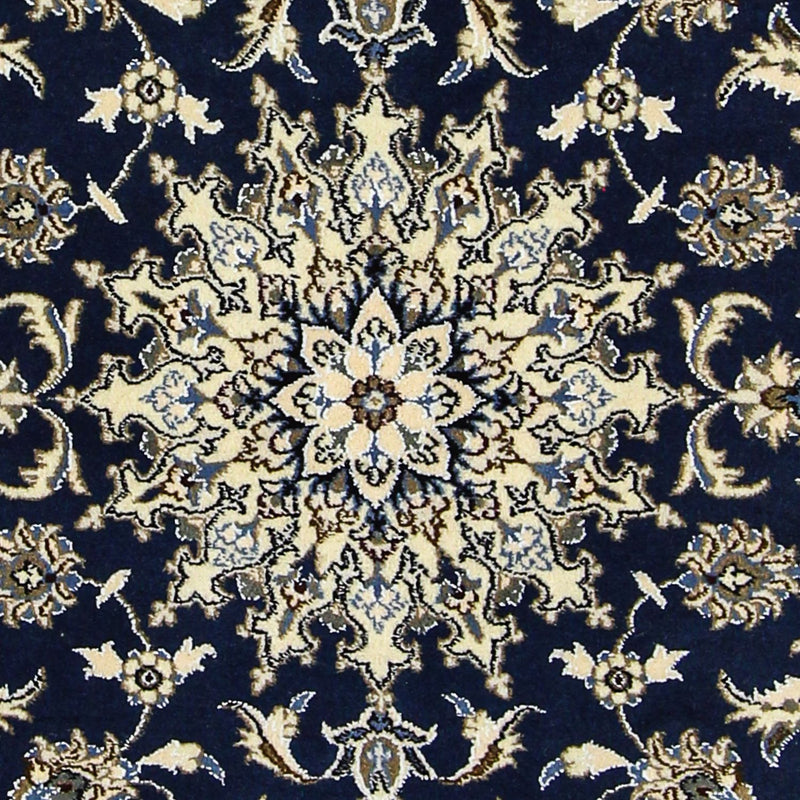 Persisk tæppe - Nain - 203 x 120 cm - mørkeblå