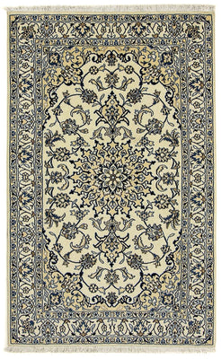 Persisk tæppe - Nain - 203 x 125 cm - beige