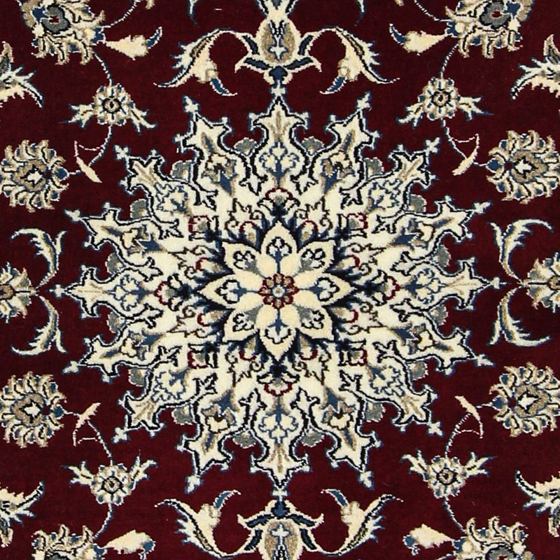 Persisk tæppe - Nain - 198 x 122 cm - mørkerød