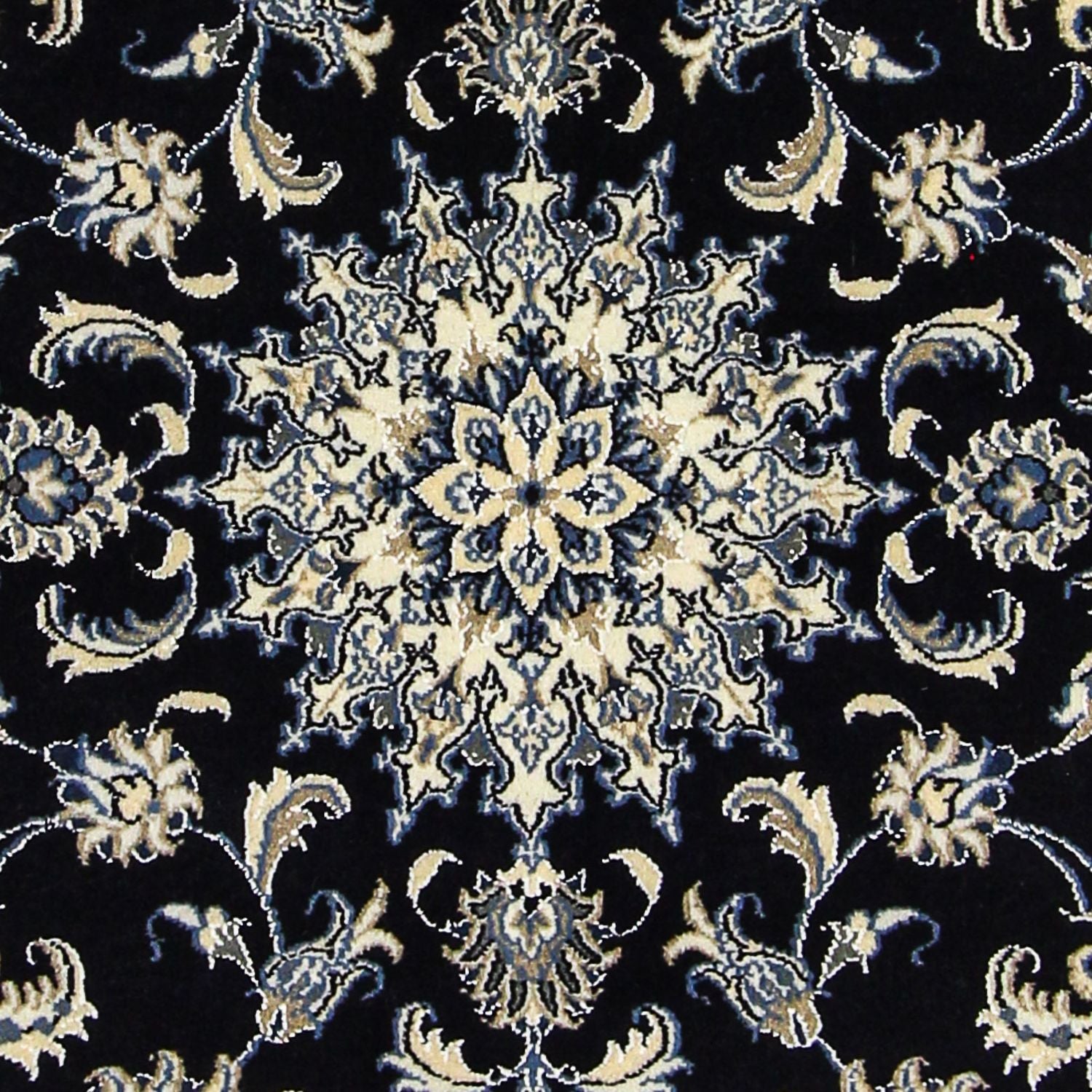 Persisk tæppe - Nain - 200 x 120 cm - mørkeblå