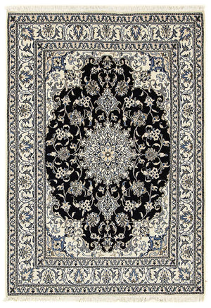 Persisk tæppe - Nain - 207 x 146 cm - mørkeblå