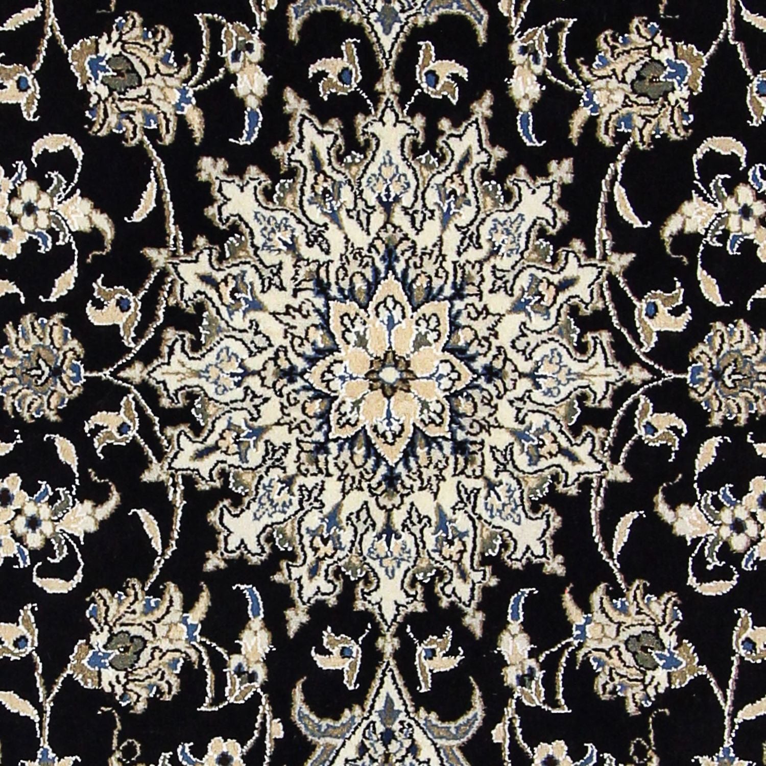 Persisk tæppe - Nain - 207 x 146 cm - mørkeblå