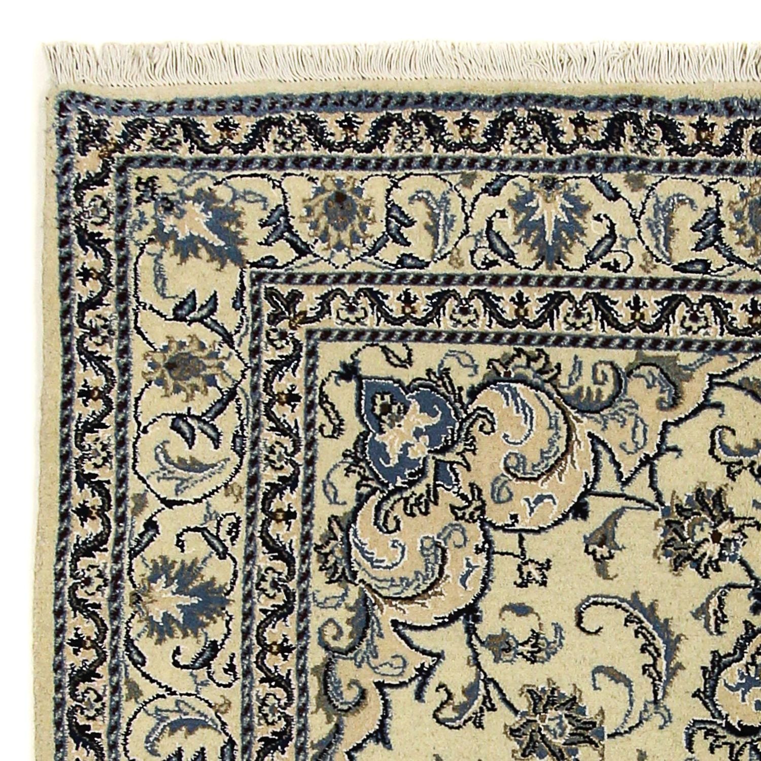 Persisk tæppe - Nain - 196 x 150 cm - beige