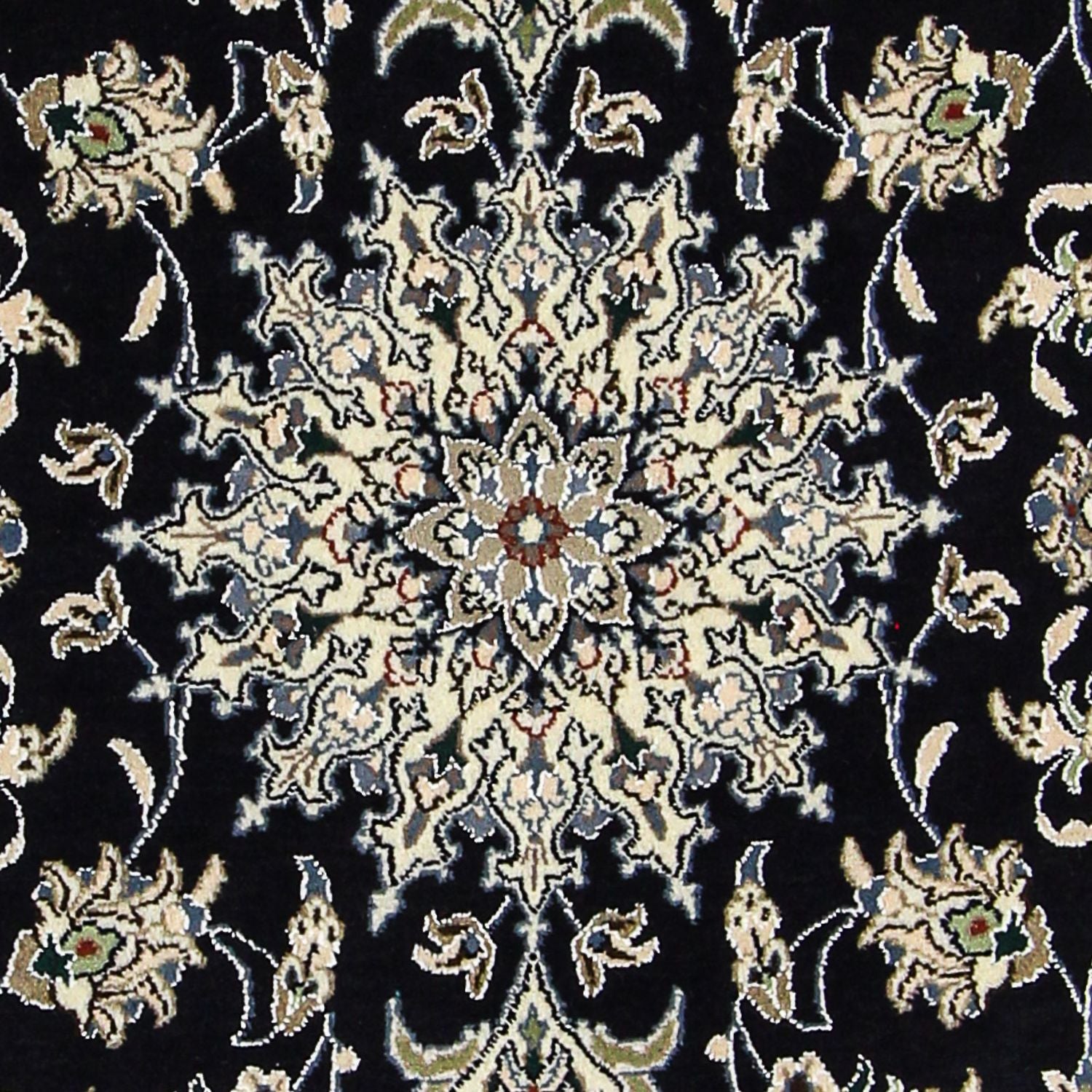 Persisk tæppe - Nain - 193 x 147 cm - mørkeblå