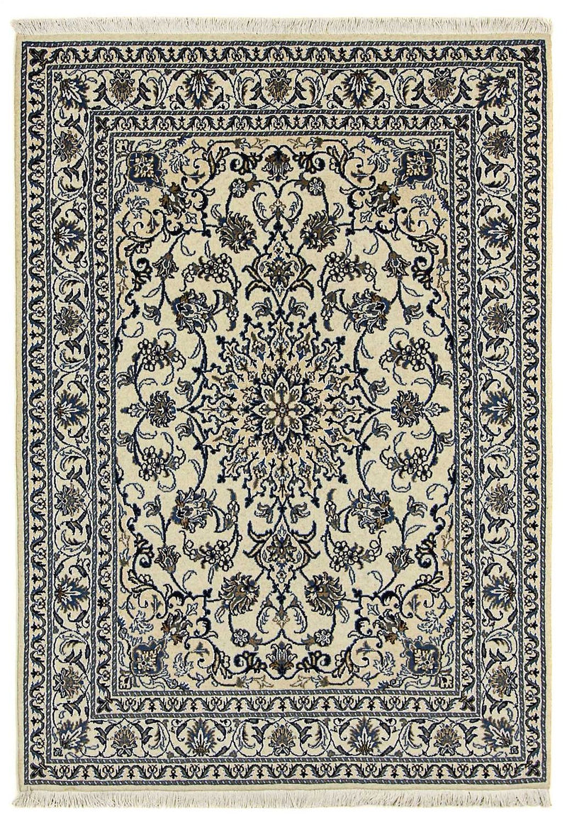 Persisk tæppe - Nain - 205 x 146 cm - beige