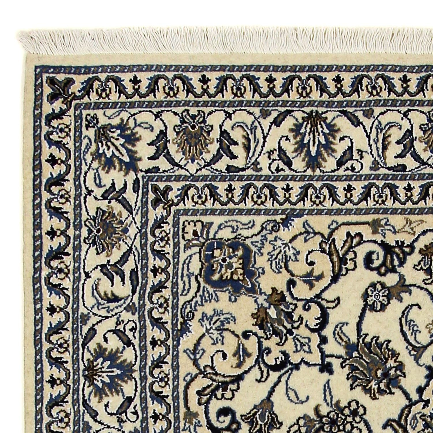 Persisk tæppe - Nain - 205 x 146 cm - beige