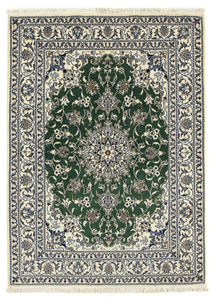 Persisk tæppe - Nain - 193 x 153 cm - mørkegrøn