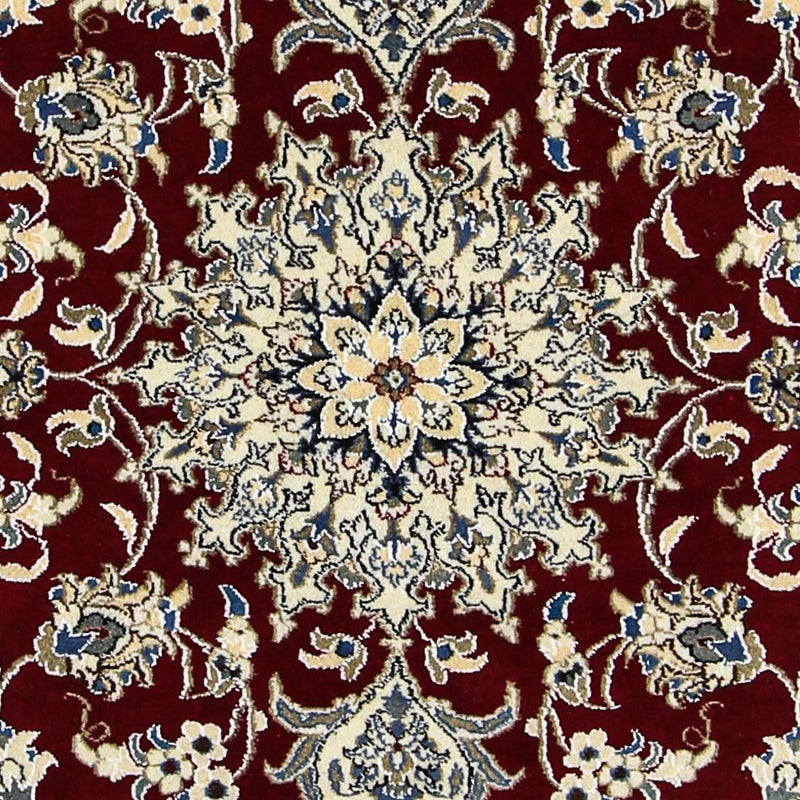 Persisk tæppe - Nain - 191 x 147 cm - mørkerød