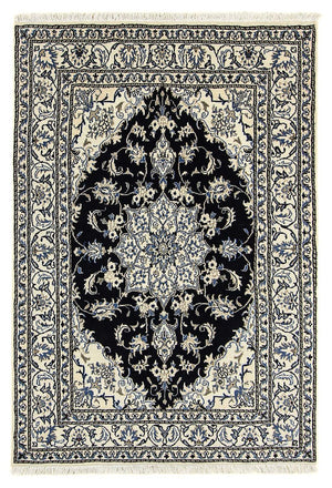 Persisk tæppe - Nain - 203 x 143 cm - mørkeblå