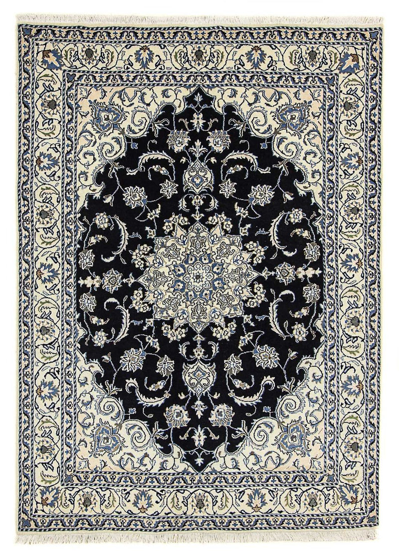Persisk tæppe - Nain - 226 x 167 cm - mørkeblå