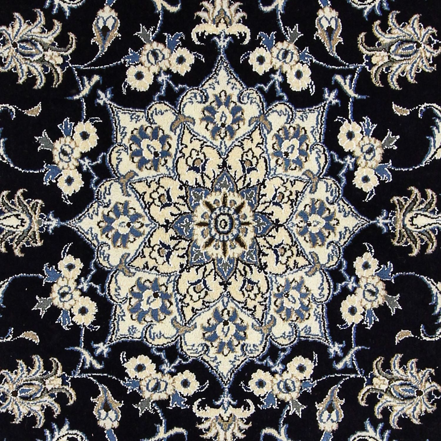 Persisk tæppe - Nain - 235 x 165 cm - mørkeblå