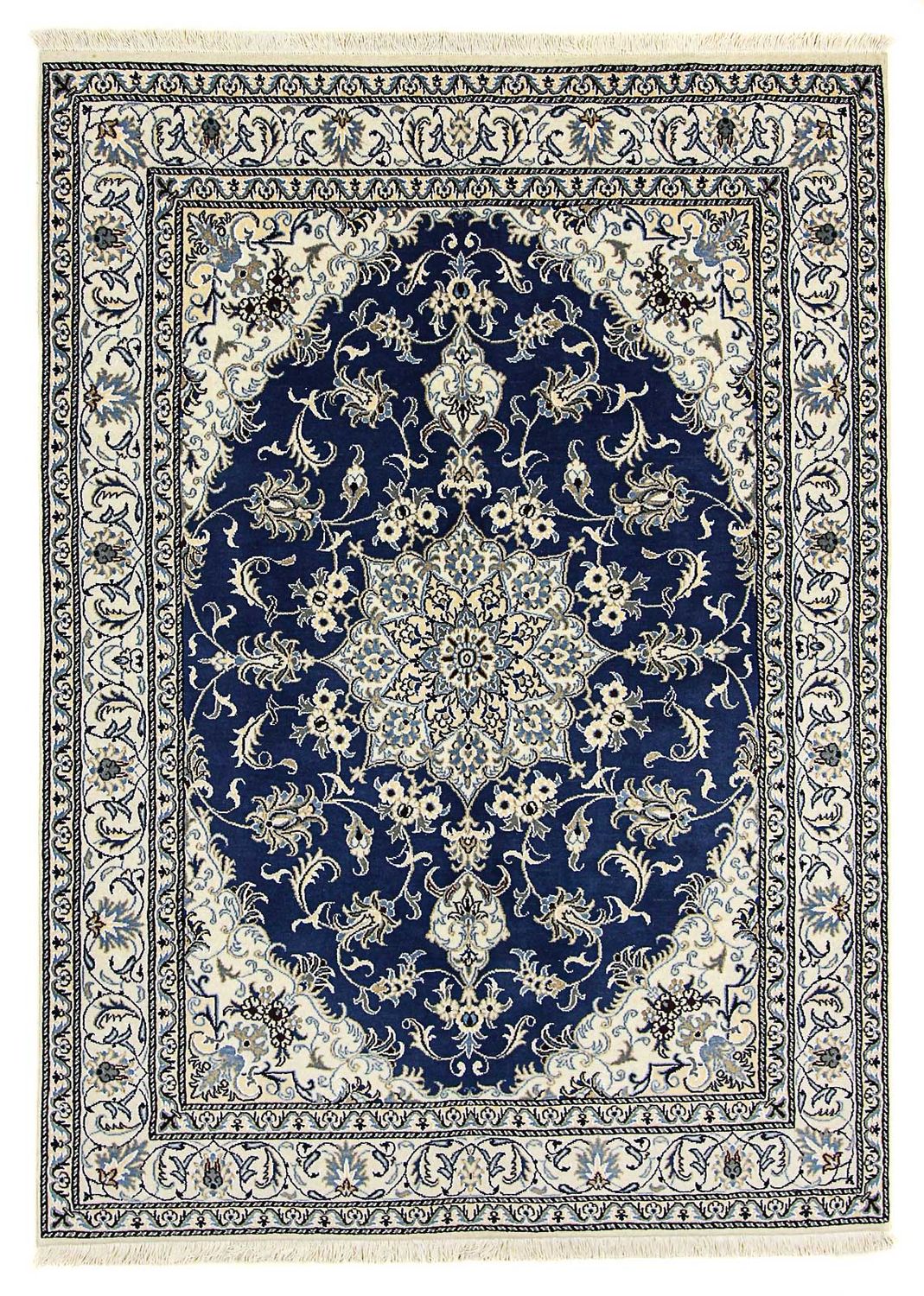 Persisk tæppe - Nain - 236 x 168 cm - blå