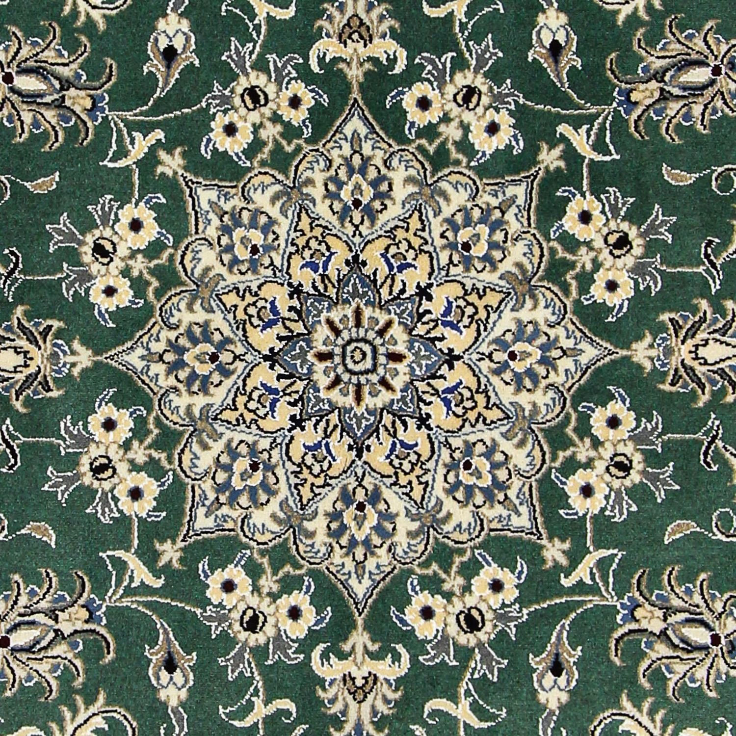 Persisk tæppe - Nain - 237 x 168 cm - mørkegrøn