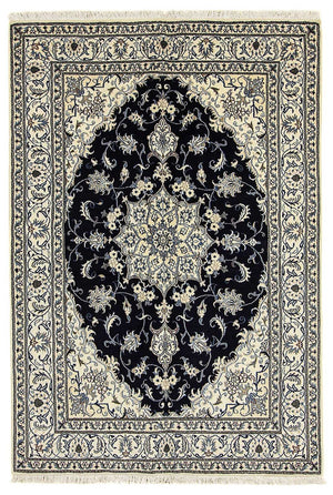 Persisk tæppe - Nain - 242 x 166 cm - mørkeblå