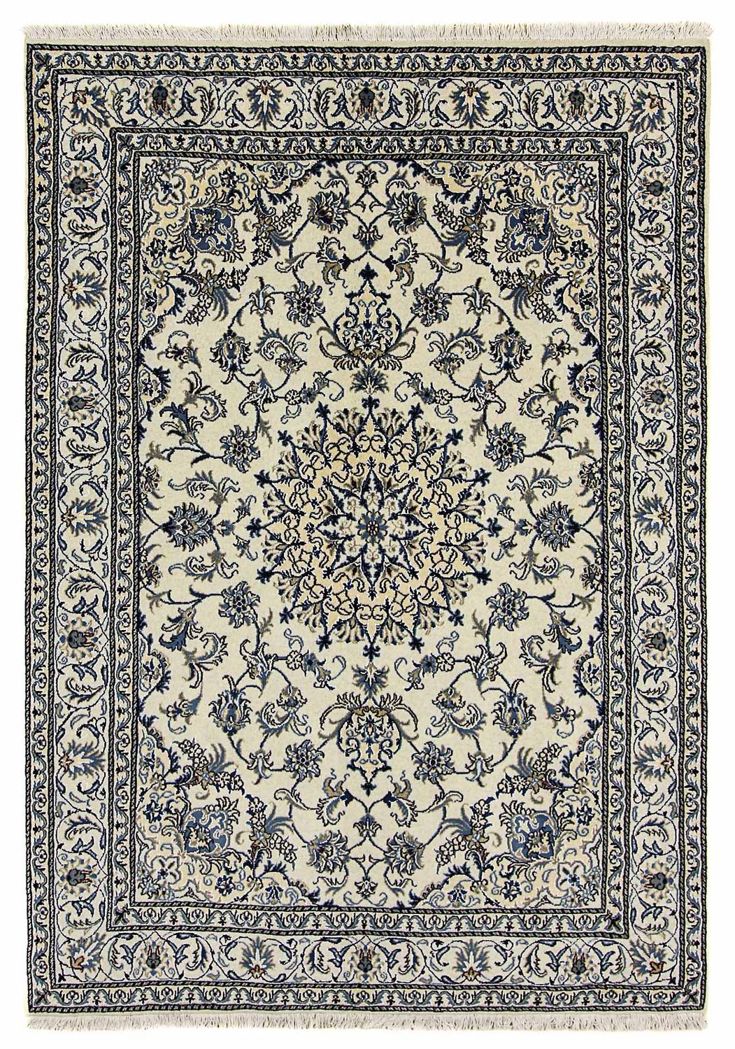 Persisk tæppe - Nain - 238 x 168 cm - beige