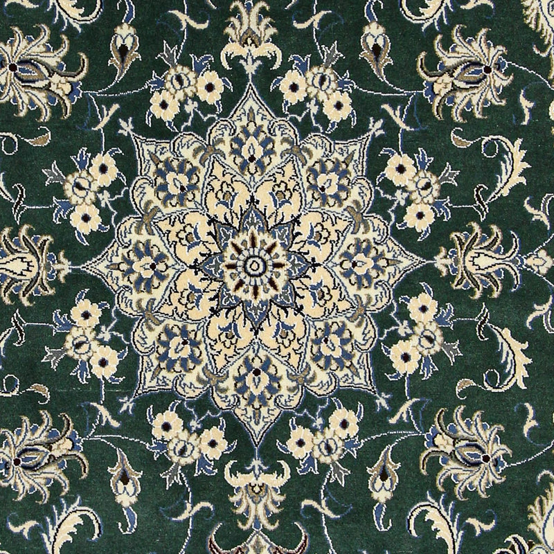 Persisk tæppe - Nain - 245 x 170 cm - mørkegrøn