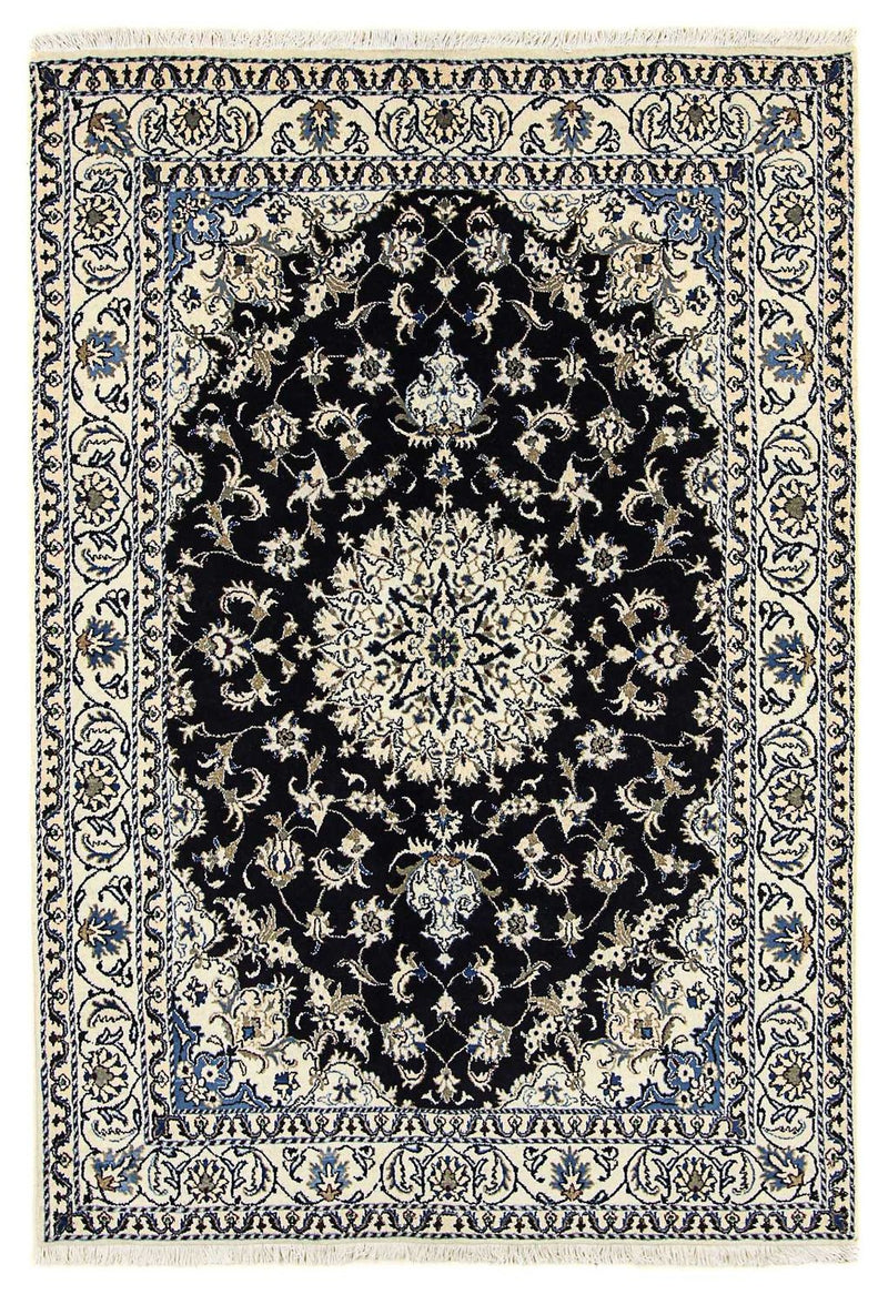 Persisk tæppe - Nain - 234 x 168 cm - mørkeblå