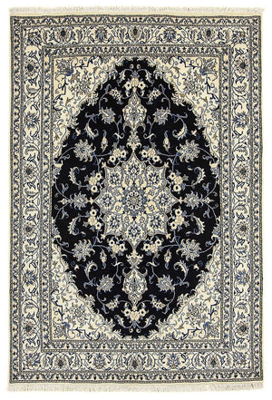 Persisk tæppe - Nain - 240 x 166 cm - mørkeblå