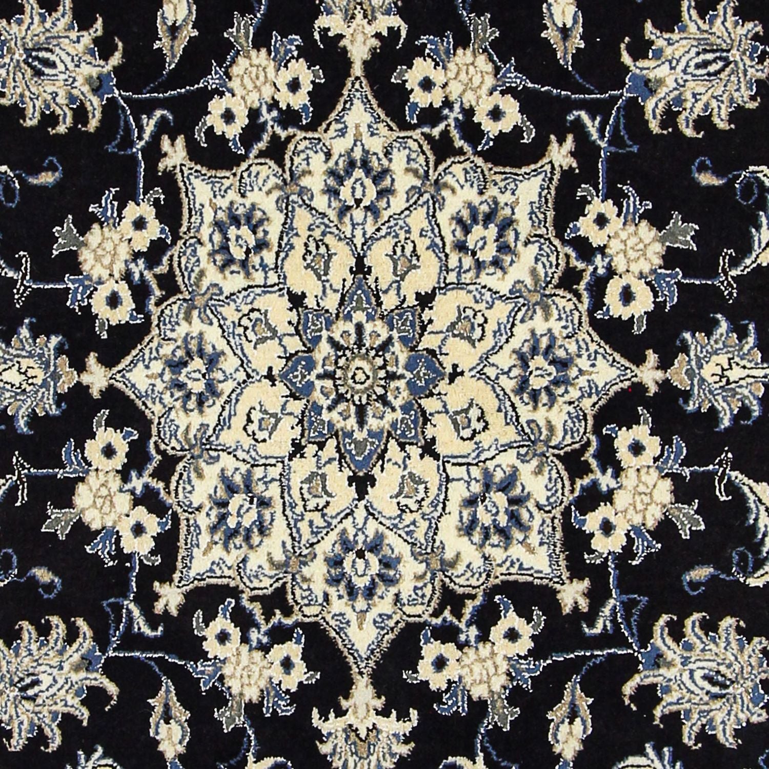 Persisk tæppe - Nain - 240 x 166 cm - mørkeblå