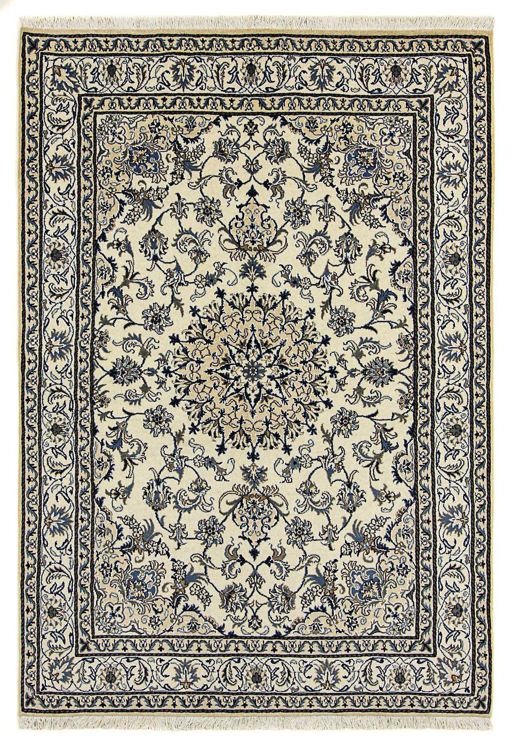 Persisk tæppe - Nain - 240 x 167 cm - beige
