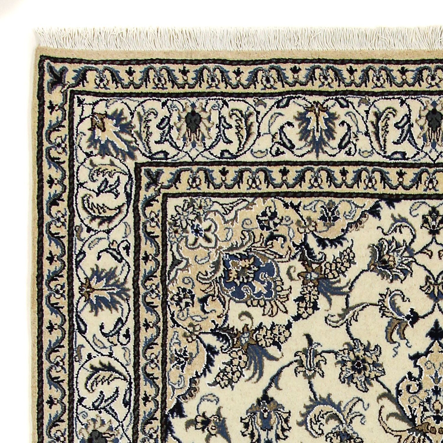 Persisk tæppe - Nain - 240 x 167 cm - beige