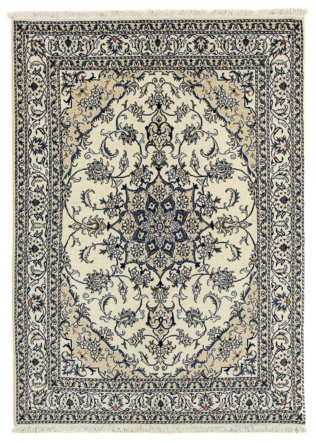 Persisk tæppe - Nain - 232 x 165 cm - beige