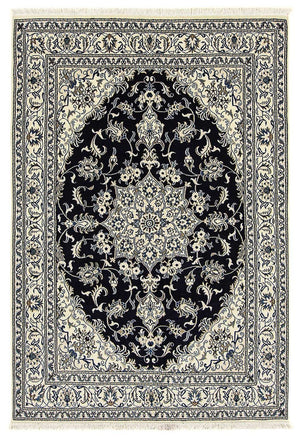 Persisk tæppe - Nain - 238 x 166 cm - mørkeblå
