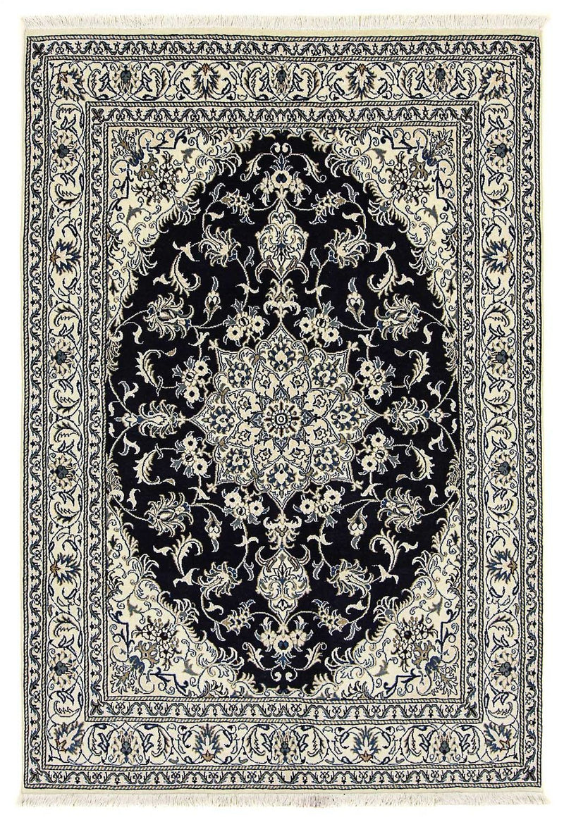 Persisk tæppe - Nain - 238 x 166 cm - mørkeblå