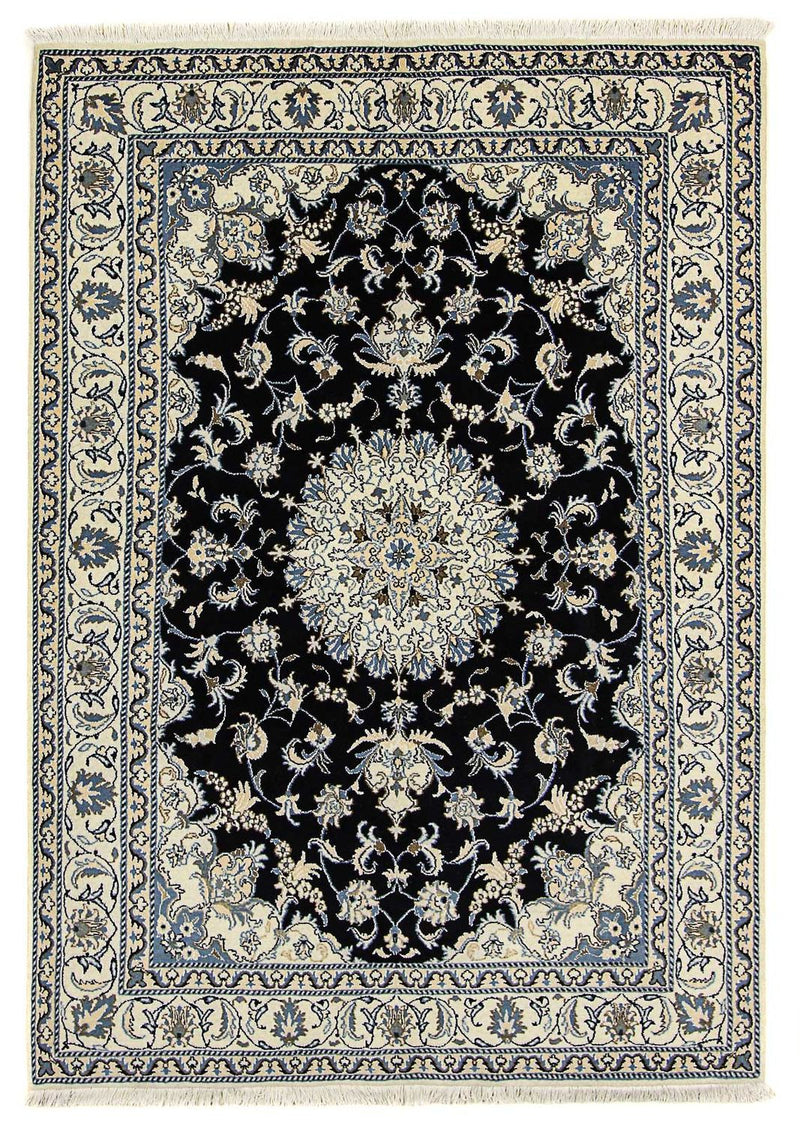 Persisk tæppe - Nain - 240 x 170 cm - mørkeblå