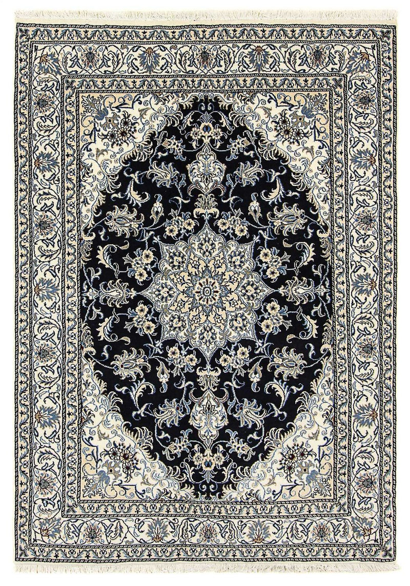 Persisk tæppe - Nain - 235 x 168 cm - mørkeblå