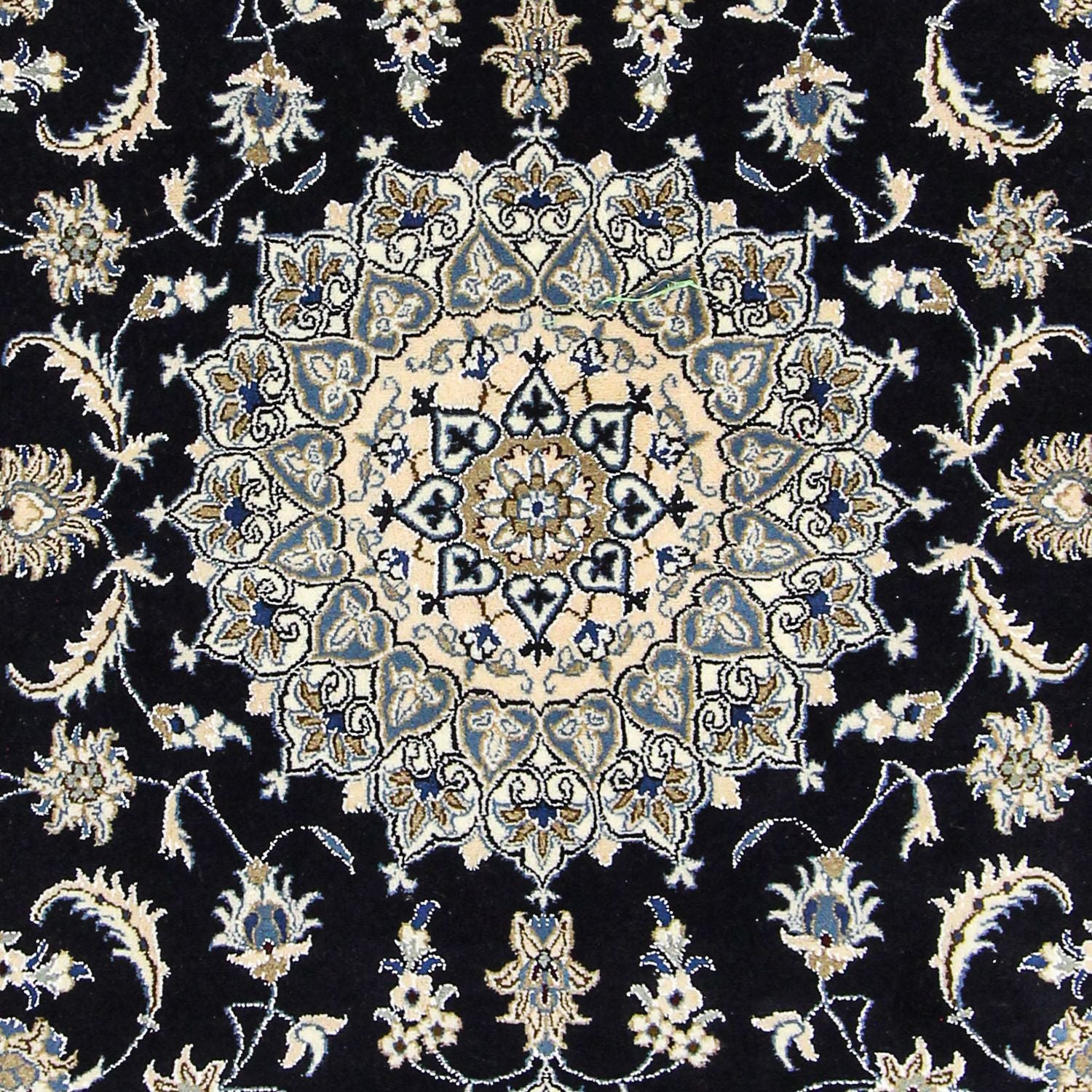 Persisk tæppe - Nain - 300 x 200 cm - mørkeblå