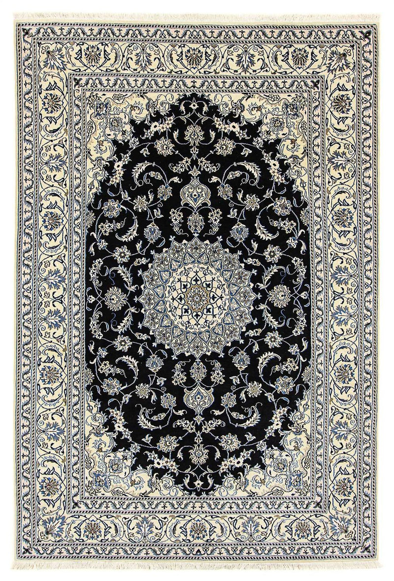 Persisk tæppe - Nain - 296 x 197 cm - mørkeblå