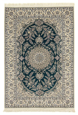 Persisk tæppe - Nain - Premium - 234 x 156 cm - mørkeblå