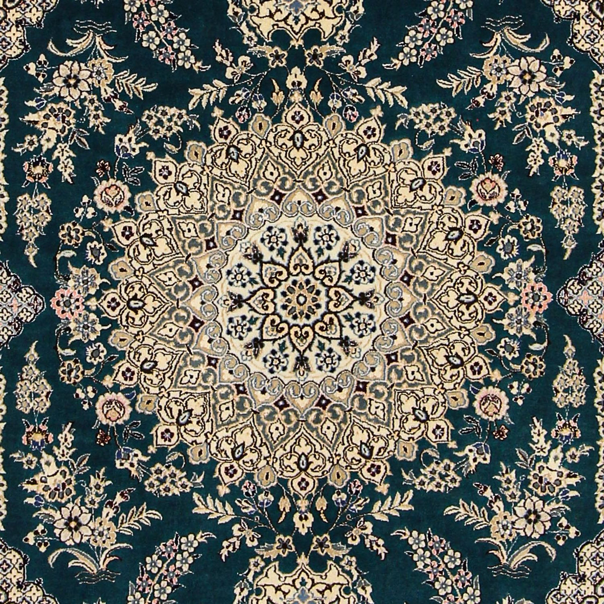 Persisk tæppe - Nain - Premium - 234 x 156 cm - mørkeblå