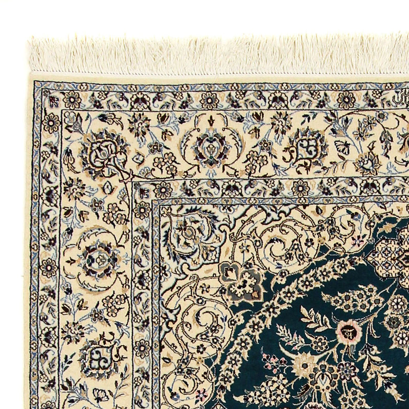 Persisk tæppe - Nain - Premium - 234 x 156 cm - mørkeblå