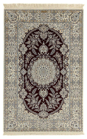 Persisk tæppe - Nain - Premium - 245 x 151 cm - mørkeblå