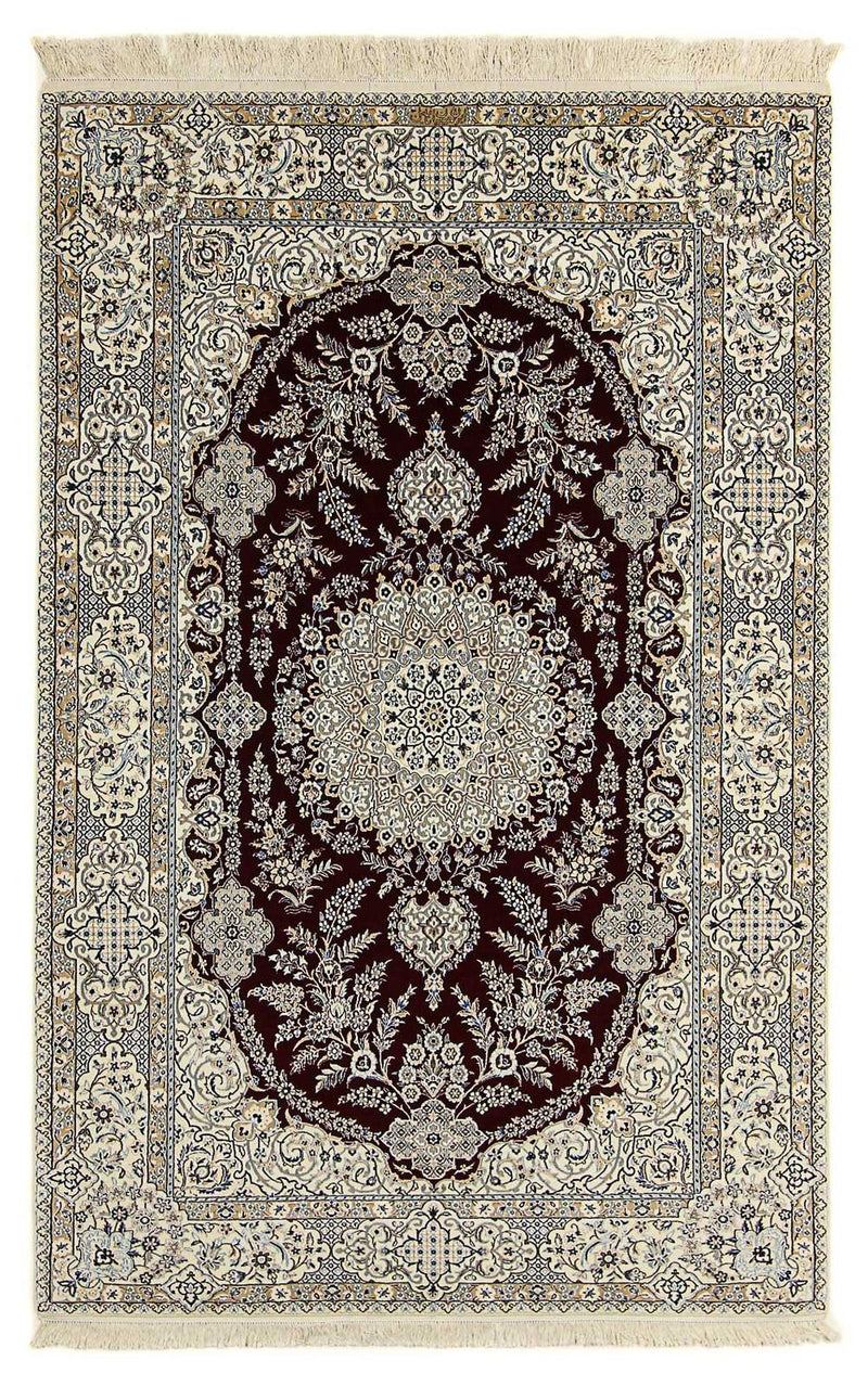 Persisk tæppe - Nain - Premium - 245 x 151 cm - mørkeblå