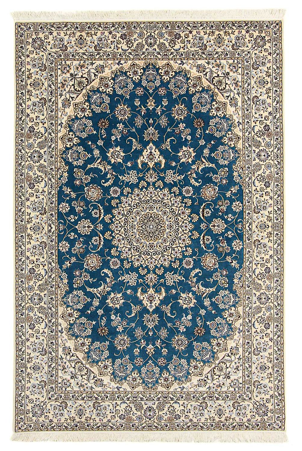Persisk tæppe - Nain - Premium - 236 x 154 cm - blå