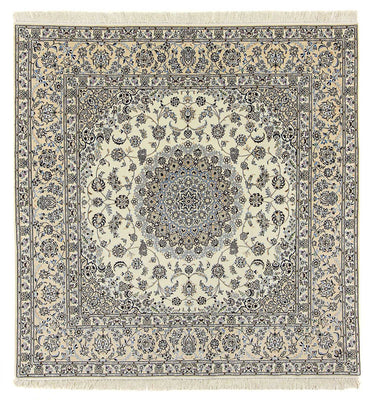 Persisk tæppe - Nain - Premium firkantet  - 205 x 205 cm - beige