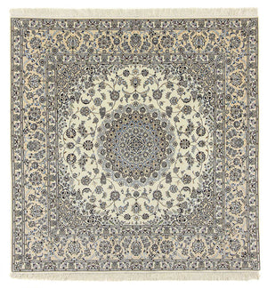 Persisk tæppe - Nain - Premium firkantet  - 205 x 205 cm - beige