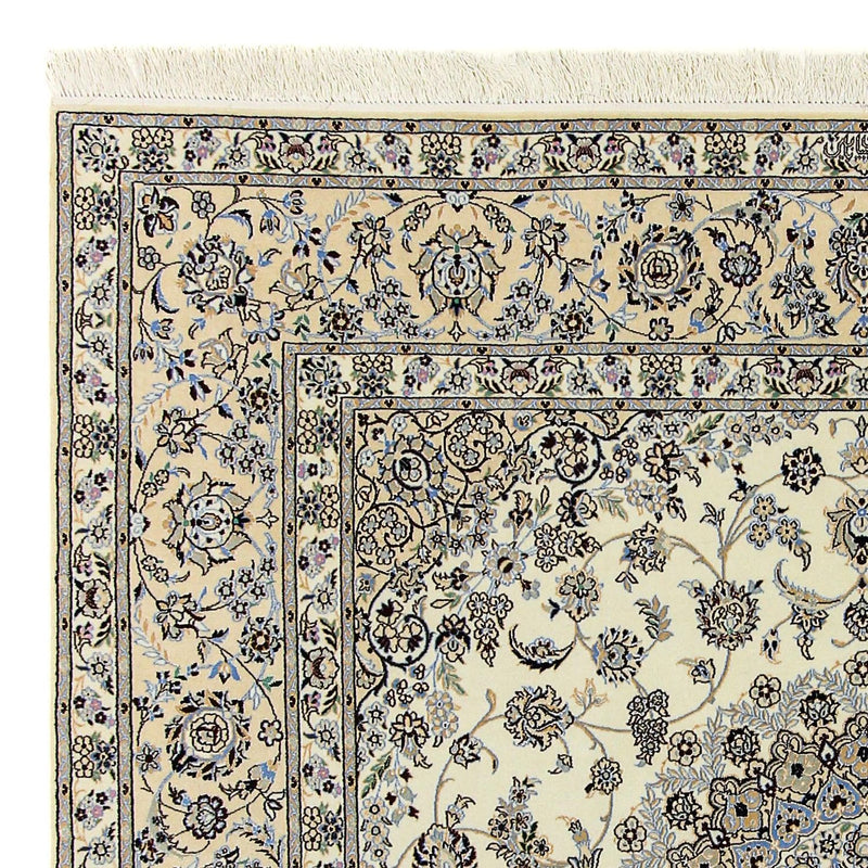 Persisk tæppe - Nain - Premium firkantet  - 205 x 205 cm - beige