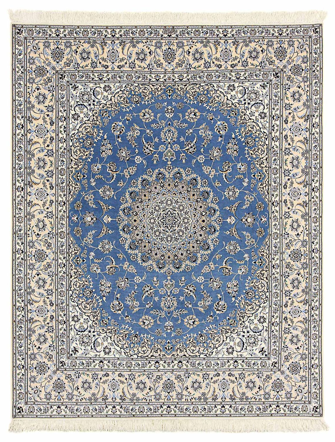 Persisk tæppe - Nain - Premium - 255 x 206 cm - blå