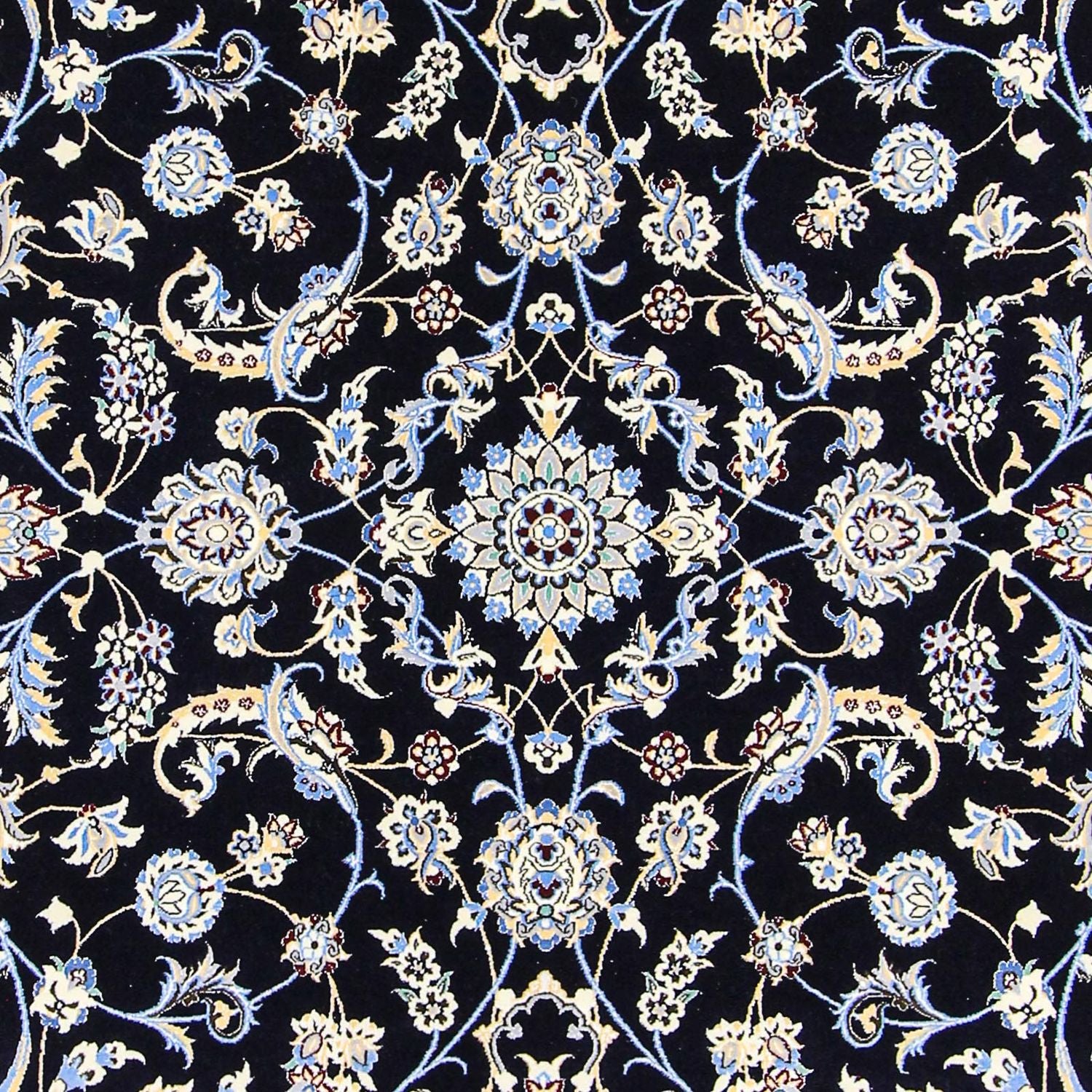 Persisk tæppe - Nain - Premium - 300 x 200 cm - mørkeblå