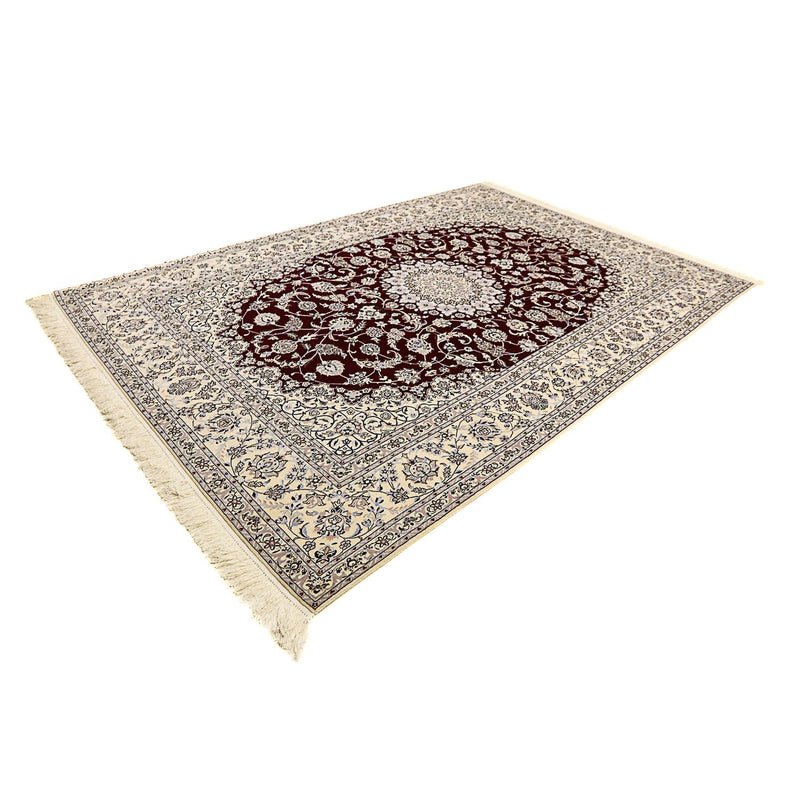 Persisk tæppe - Nain - Premium - 298 x 201 cm - mørkerød