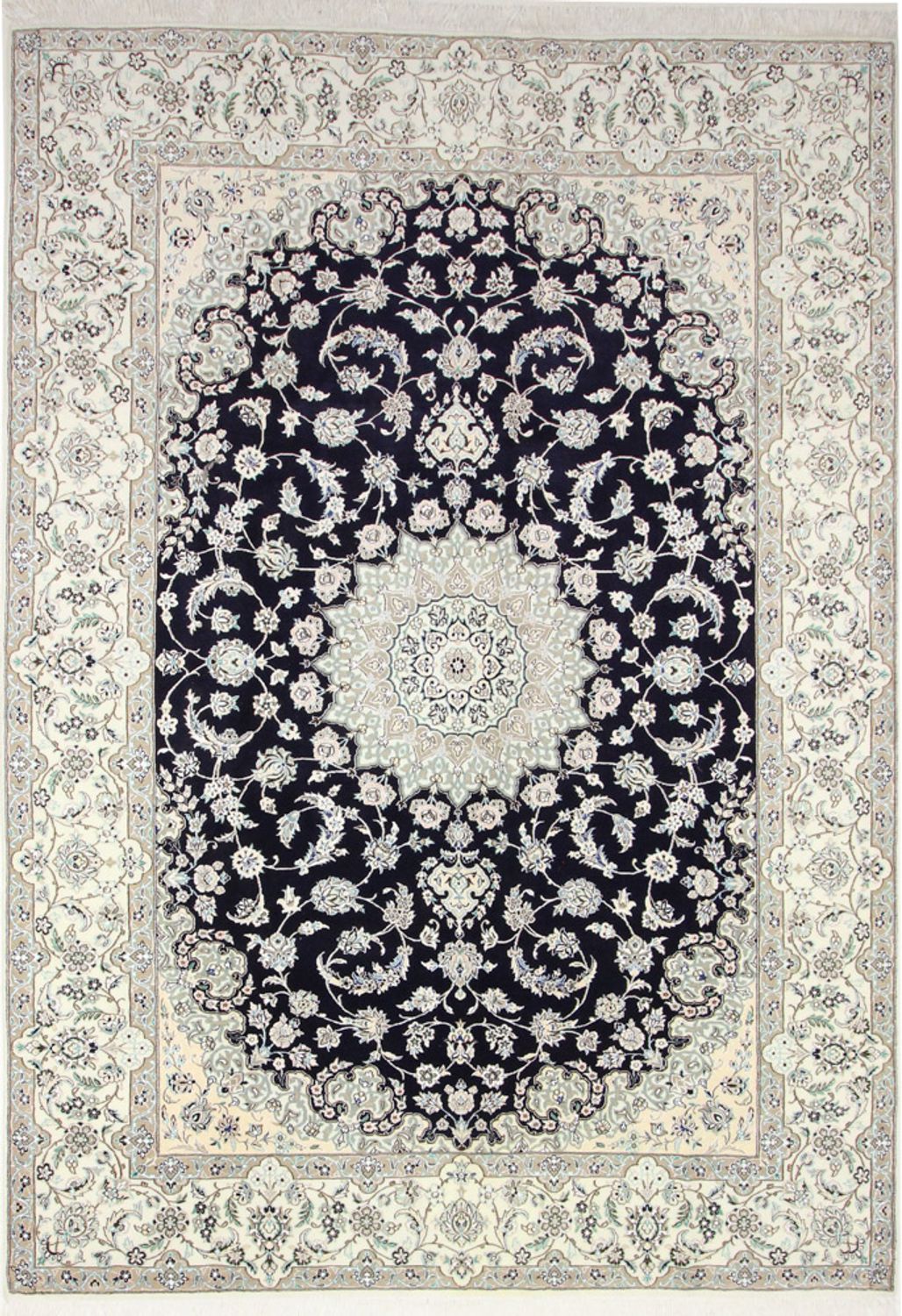 Persisk tæppe - Nain - Royal - 345 x 246 cm - mørkeblå