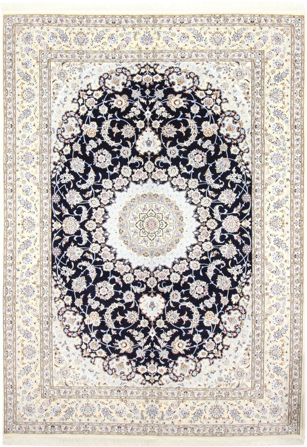 Persisk tæppe - Nain - Royal - 356 x 248 cm - mørkeblå