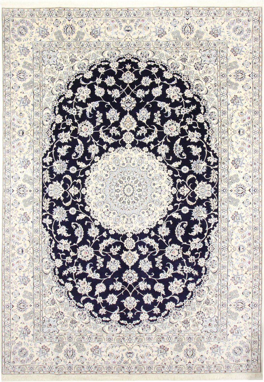 Persisk tæppe - Nain - Royal - 350 x 246 cm - mørkeblå